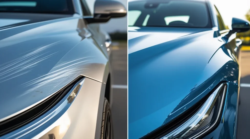 before-and-after comparison