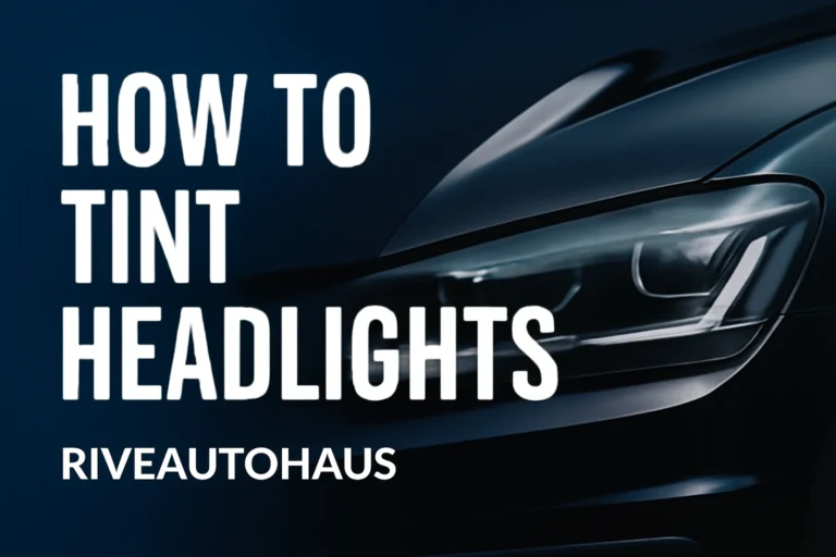 How to Tint Headlights