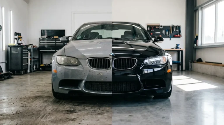 Car detailing before and after